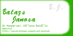 balazs janosa business card